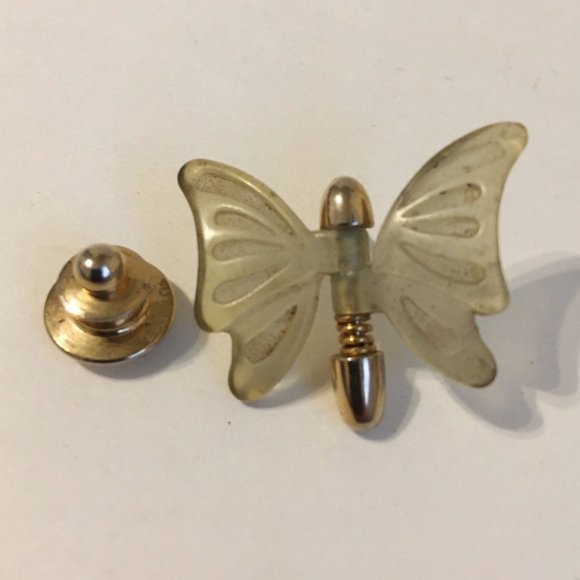 Lapel Pins Tie Tack Lot 4 Butterfly Flower Baskets Signed Avon Sarah Cov Brooch - Picture 3 of 9